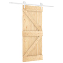 Skydedør Natur og hvid 85 x 210 cm Massivt Fyrretræ