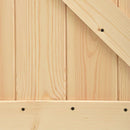 Skydedør Naturfarvet og sort 70 x 210 cm Massivt Fyrretræ