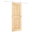 Skydedør 80 x 210 cm Massivt Fyrretræ (Ubehandlet)