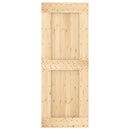 Skydedør 80 x 210 cm Massivt Fyrretræ (Ubehandlet)