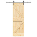 Skydedør NARVIK Naturfarvet og sort 70 x 210 cm (152,5 cm)