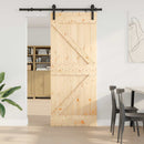Skydedør NARVIK Naturfarvet og sort 85 x 210 cm (152,5 cm)