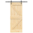 Skydedør NARVIK Naturfarvet og sort 85 x 210 cm (152,5 cm)
