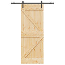 Skydedør NARVIK Naturfarvet og sort 80 x 210 cm (152,5 cm)