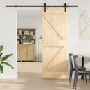 Skydedør NARVIK Naturfarvet og sort 70 x 210 cm (213,5 cm)