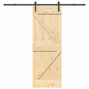 Skydedør NARVIK Naturfarvet og sort 70 x 210 cm (213,5 cm)