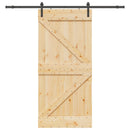 Skydedør NARVIK Naturfarvet og sort 90 x 210 cm (213,5 cm)