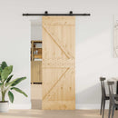 Skydedør NARVIK 70 x 210 cm (152,5 cm) Naturfarvet og sort