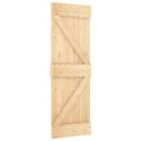 Skydedør NARVIK 70 x 210 cm (152,5 cm) Naturfarvet og sort