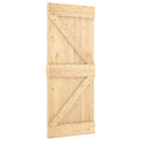 Skydedør NARVIK 85 x 210 cm (152,5 cm) Naturfarvet og sort
