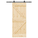 Skydedør NARVIK 85 x 210 cm (152,5 cm) Naturfarvet og sort