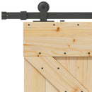 Skydedør NARVIK 80 x 210 cm (152,5 cm) Naturfarvet og sort
