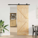 Skydedør NARVIK 80 x 210 cm (152,5 cm) Naturfarvet og sort