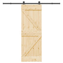 Skydedør NARVIK Naturfarvet og sort 70 x 210 cm (213,5 cm)