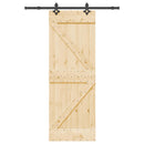 Skydedør NARVIK Naturfarvet og sort 70 x 210 cm (152,5 cm)