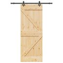 Skydedør NARVIK Naturfarvet og sort 80 x 210 cm (152,5 cm)