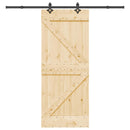 Skydedør NARVIK Naturfarvet og sort 85 x 210 cm (213,5 cm)