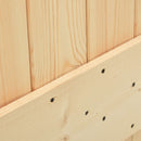 Skydedør NARVIK Naturfarvet og sort 100 x 210 cm (213,5 cm)