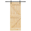 Skydedør NARVIK Naturfarvet og sort 80 x 210 cm (152,5 cm)