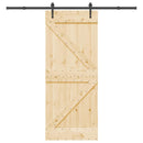 Skydedør NARVIK Naturfarvet og sort 85 x 210 cm (213,5 cm)