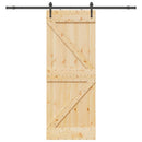 Skydedør NARVIK Naturfarvet og sort 80 x 210 cm (213,5 cm)