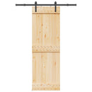 Skydedør NARVIK Naturfarvet og sort 70 x 210 cm (152,5 cm)