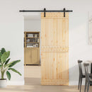Skydedør NARVIK Naturfarvet og sort 80 x 210 cm (152,5 cm)