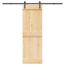 Skydedør NARVIK Naturfarvet og sort 70 x 210 cm (213,5 cm)