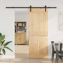 Skydedør NARVIK Naturfarvet og sort 80 x 210 cm (213,5 cm)