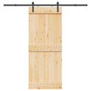 Skydedør NARVIK Naturfarvet og sort 85 x 210 cm (213,5 cm)