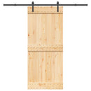 Skydedør NARVIK Naturfarvet og sort 90 x 210 cm (213,5 cm)
