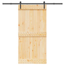Skydedør NARVIK Naturfarvet og sort 100 x 210 cm (213,5 cm)