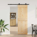Skydedør NARVIK Naturfarvet og sort 70 x 210 cm (152,5 cm)