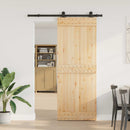 Skydedør NARVIK Naturfarvet og sort 80 x 210 cm (152,5 cm)