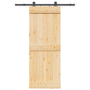 Skydedør NARVIK Naturfarvet og sort 80 x 210 cm (152,5 cm)