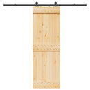 Skydedør NARVIK Naturfarvet og sort 70 x 210 cm (213,5 cm)
