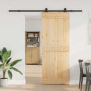 Skydedør NARVIK 80 x 210 cm (213,5 cm) Naturfarvet og sort