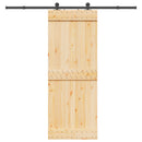 Skydedør NARVIK 80 x 210 cm (213,5 cm) Naturfarvet og sort