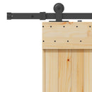 Skydedør NARVIK 85 x 210 cm (213,5 cm) Naturfarvet og sort