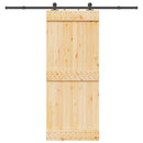 Skydedør NARVIK 85 x 210 cm (213,5 cm) Naturfarvet og sort