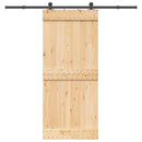 Skydedør NARVIK Naturfarvet og sort 90 x 210 cm (213,5 cm)