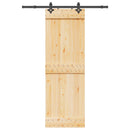 Skydedør NARVIK Naturfarvet og sort 70 x 210 cm (152,5 cm)