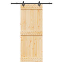 Skydedør NARVIK Naturfarvet og sort 80 x 210 cm (152,5 cm)