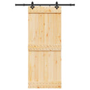 Skydedør NARVIK Naturfarvet og sort 85 x 210 cm (152,5 cm)