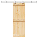 Skydedør NARVIK Naturfarvet og sort 70 x 210 cm (213,5 cm)