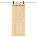 Skydedør NARVIK Naturfarvet og sort 85 x 210 cm (213,5 cm)