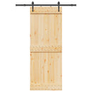 Skydedør NARVIK Naturfarvet og sort 80 x 210 cm (152,5 cm)