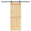 Skydedør NARVIK Naturfarvet og sort 80 x 210 cm (213,5 cm)