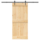 Skydedør NARVIK Naturfarvet og sort 90 x 210 cm (213,5 cm)