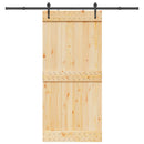 Skydedør NARVIK Naturfarvet og sort 95 x 210 cm (213,5 cm)